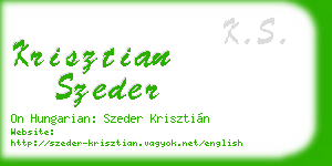 krisztian szeder business card
